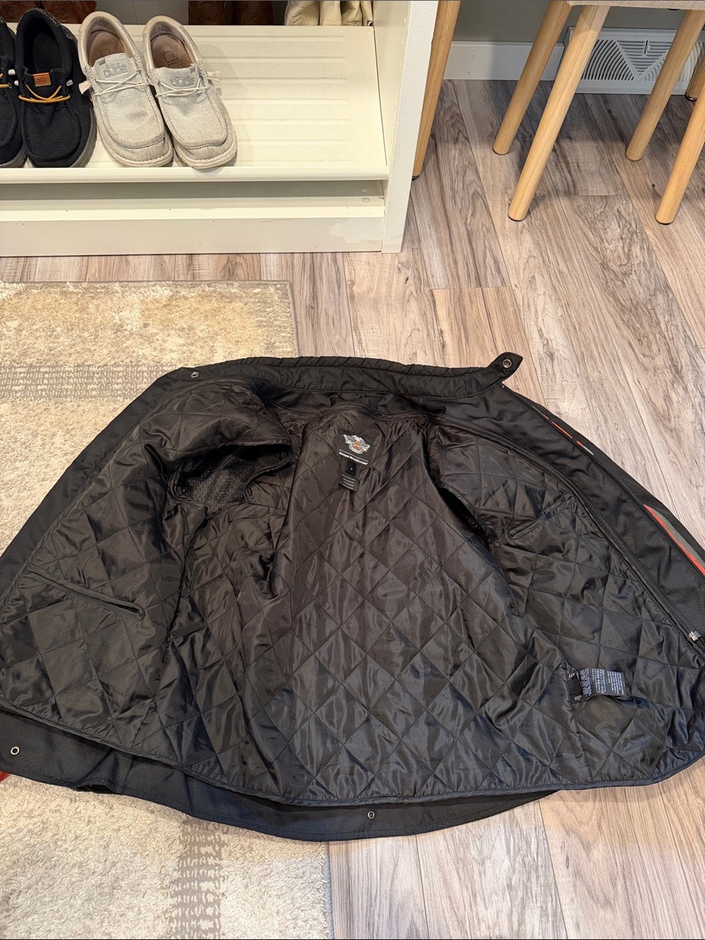 Harley-Davidson Black & Orange Reflective Riding Jacket - Picture 5 of 7